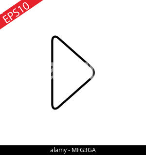 Symbol Wiedergeben, Video Play-Taste Symbol. Moderne, einfache flache Illustration für Web site oder mobile App Stockfoto