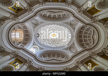 Der Dom von San Carlo alle Quattro Fontane von Francesco Borromini Stockfoto