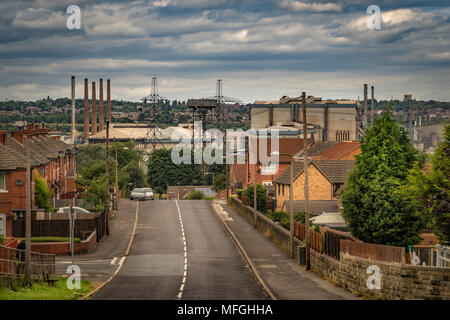 Aldwarke Stahlwerk, Rotherham, South Yorkshire. Stockfoto