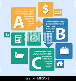 Business Infografiken Origami Stil. Für workflow Layout, Banner verwendet werden kann, Schritt Anzahl der Optionen Web Design. Vector Illustration Stock Vektor