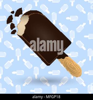 Eis bei heißem Wetter ist die leckersten. Der Hintergrund kann separat verwendet werden. Vector Illustration Stock Vektor