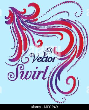 Zusammenfassung Hintergrund mit Locken und Platz für Text. Karte. Vector Illustration Stock Vektor