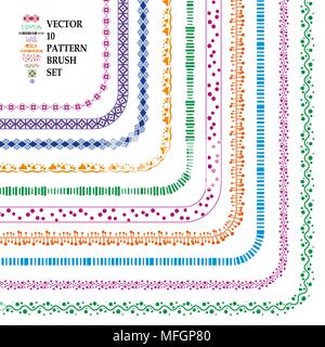 Eine große Auswahl von Pinseln für Ihr Design. Kann als ein Element ihrer Kreativität verwendet werden. Vector Illustration Stock Vektor