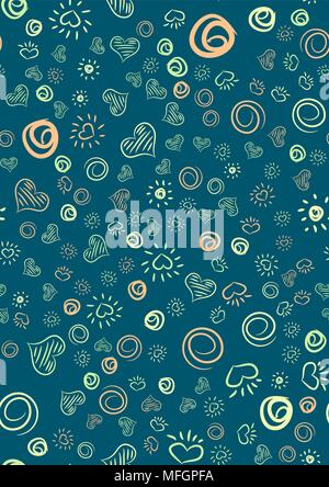 Schön grün blau nahtlose Hintergrund für Geschenkverpackung oder Website. Vector Illustration Stock Vektor