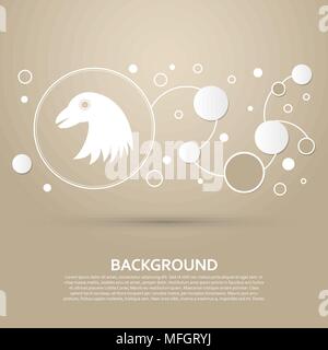 Adler Symbol auf einem braunen Hintergrund mit elegantem Stil und modernem Design Infografik. Vector Illustration Stock Vektor
