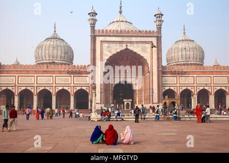 Jama Masjid (Jama Moschee), Old Delhi, Delhi, Indien, Asien Stockfoto