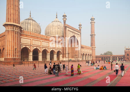 Jama Masjid (Jama Moschee), Old Delhi, Delhi, Indien, Asien Stockfoto