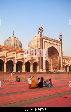 Jama Masjid (Jama Moschee), Old Delhi, Delhi, Indien, Asien Stockfoto