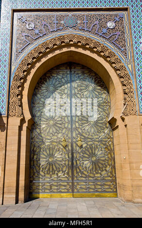 Tor zum Königlichen Palast, Casablanca, Marokko Stockfoto