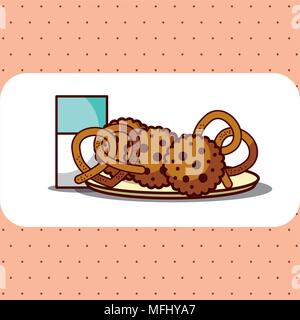 Bäckerei und dessert Produkte Konzept Stock Vektor