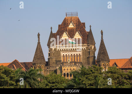 Oval Maidan und Bombay High Court, Fort, Mumbai, Maharashtra, Indien, Asien Stockfoto