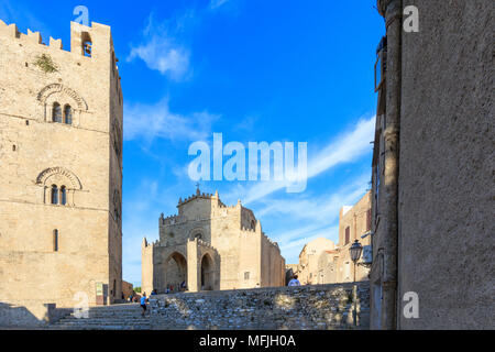 Duomo dell'Assunta, Erice, Provinz Trapani, Sizilien, Italien, Europa Stockfoto