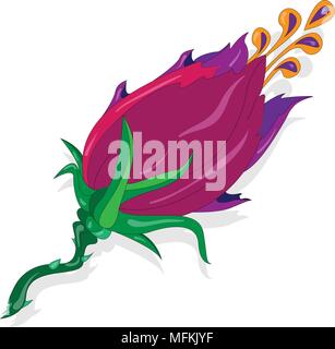 Fantasy flower Abbildung auf Weiß gesetzt isoliert Stock Vektor