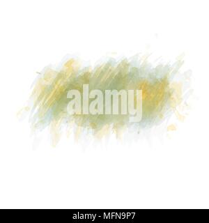 Grüne Aquarell gemalt auf weißem Hintergrund Fleck, Vector EPS 10. Stock Vektor