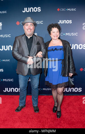 2018 Juno Awards, in der Rogers Arena in Vancouver, Kanada statt. Mit: MonkeyJunk Wo: Vancouver, British Columbia, Kanada, wenn: 25 Mar 2018 Credit: Lu Chau/WENN.com Stockfoto