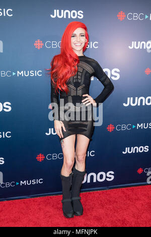 2018 Juno Awards, in der Rogers Arena in Vancouver, Kanada statt. Mit: Lichter Wo: Vancouver, British Columbia, Kanada, wenn: 25 Mar 2018 Credit: Lu Chau/WENN.com Stockfoto