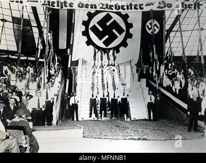 Nazi-Kundgebung in den USA der 1930er Jahre. Stockfoto