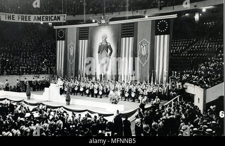 Nazi-Kundgebung in den USA der 1930er Jahre. Stockfoto