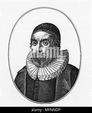 Henry Burton (1578-1648), englischer Geistlicher. Einmalige tutor Fürsten Friedrich und Charles, die Söhne von James I. 1637 mit William Prynne und Johannes Bastwick, die er vor dem Stern Kammer getroffen wurde. Verurteilt die Ohren abgeschnitten, für die Veröffentlichung der aufrührerische Pamphlete zu haben. Stockfoto