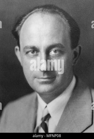 Enrico Fermi (1901-1954) italienischer amerikanischer Physiker. Atomenergie. Nobelpreis für Physik verliehen. Stockfoto