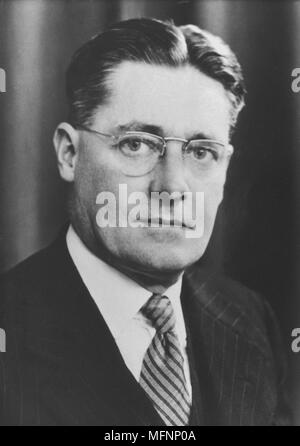 Howard Walter Florey (1898-1968), australischer Pathologe: Isolierung und Aufreinigung von Penicillin. Geteilte Nobelpreis für Medizin und Physiologie mit Fleming und Kette in 1945. Stockfoto