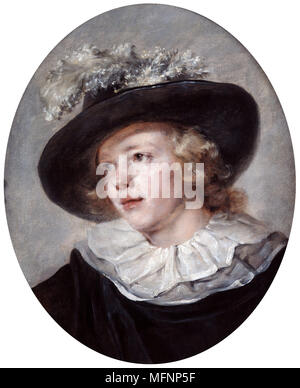 Porträt eines jungen Mannes': Jean-Honore Fragonard (1732-1806), französischer Maler. Öl auf Leinwand. Stockfoto