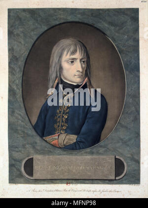 General Bonaparte (1769-1821). Aquatinta veröffentlicht 1796. Stockfoto