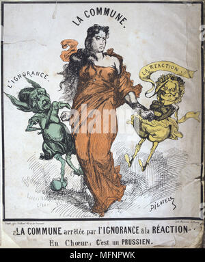 Pariser Kommune 26 März-28 Mai 1871. Die Gemeinde festgenommen durch Ignoranz und Reaktion (Jules Favre und Louis Adolphe Thiers). Frankreich Politiker Revolution Stockfoto