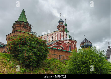 Kirche in alten Ladoga Stadt in Russland Stockfoto