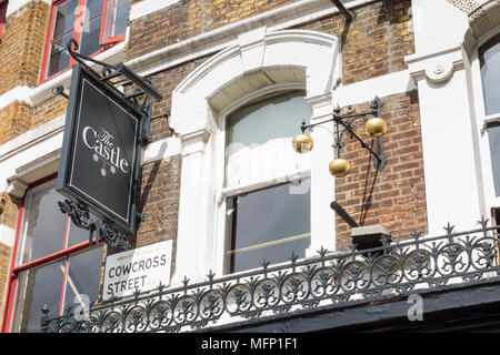 Die Burg, die öffentlichen Haus, auf Cowcross Street, Farringdon, London, EC2, UK Stockfoto