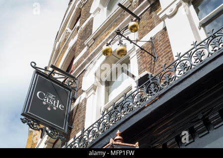 Die Burg, die öffentlichen Haus, auf Cowcross Street, Farringdon, London, EC2, UK Stockfoto