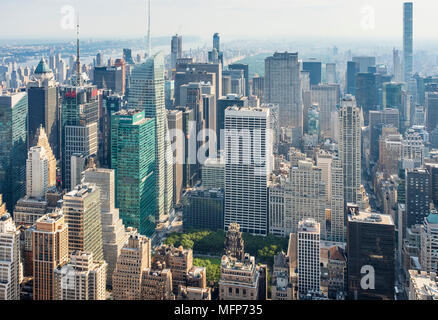 Blick von der Aussichtsplattform, ESB. Midtown Manhattan Stockfoto