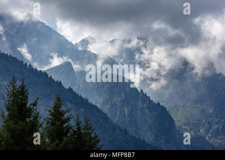 Gipfel des Adamello Regional Park in der Nähe von Temù, Brescia, Italien Stockfoto