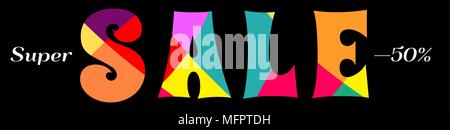 Banner mit Text Verkauf schwarzer Freitag. Stock Vektor