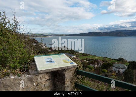 Interpretation an. Gogarth Nature Reserve. Den Great Orme. Conwy. Wales Stockfoto