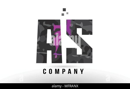Lila schwarz Buchstaben als s logo Kombination design geeignet für ein Unternehmen oder ein Geschäft Stock Vektor