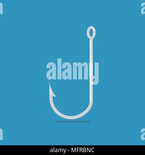 Haken Symbol fisherman Ausrüstung. Vector Illustration Stock Vektor