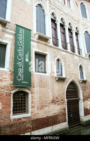 In Venedig - Italien am April 05 / 2010 - das Haus von Carlo Goldoni in Venedig, Italien Stockfoto