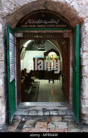 Israel, Jerusalem, Königin Helen Koptische Orthodoxe Kirche Stockfoto