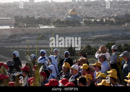 Palmsonntag in der Kirche des Heiligen Grabes, alte Stadt, Jerusalem, Israel Stockfoto