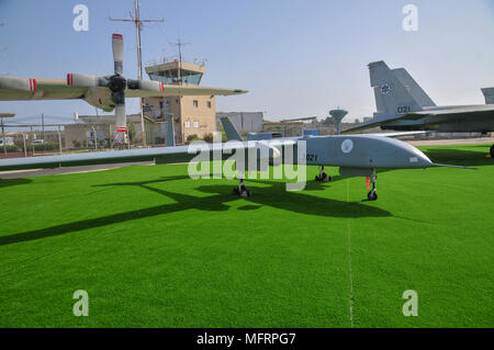 Die israelische Luftwaffe (IAF) Ausstellung. Unmanned Aerial Vehicle (UAV) von IAI, Israel Aircraft Industries produziert Stockfoto