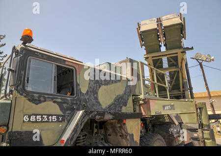 David's Sling (kelah David), auch früher bekannt als Zauberstab (sharvit Ksamim), ist ein Israel Defense Forces Military System gemeinsam entwickelt werden, b Stockfoto