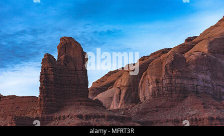 Ein Sandstein Felsformationen am Goulding's Lodge von Monument Valley Stockfoto