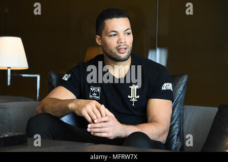 Joe Joyce während der Medien Tag im Park Plaza Riverbank London. Stockfoto