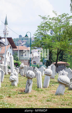 Grab Steine auf die Märtyrer" Memorial Cemetery Kovači in Sarajewo, Bosnien und Herzegowina Stockfoto