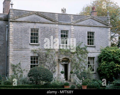 Eine äußere eines georgianischen Landhaus aus Stein, Stockfoto