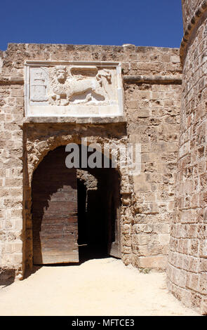 Das Tor in Othello's Turm der Zitadelle. FAMAGUSTA NORDZYPERN Stockfoto