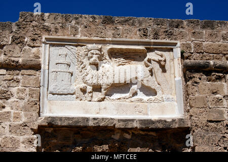 Die geflügelten Markuslöwen DER SCHUTZPATRON VON VENEDIG. Stockfoto