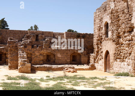 In den Ruinen von Othello Turm. Die Zitadelle. FAMAGUSTA NORDZYPERN. Stockfoto