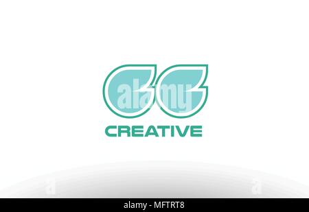 Gemeinsame joined Brief schreiben Kombination grün Pastell Alphabet gg g g logo Icon Design Company Stock Vektor